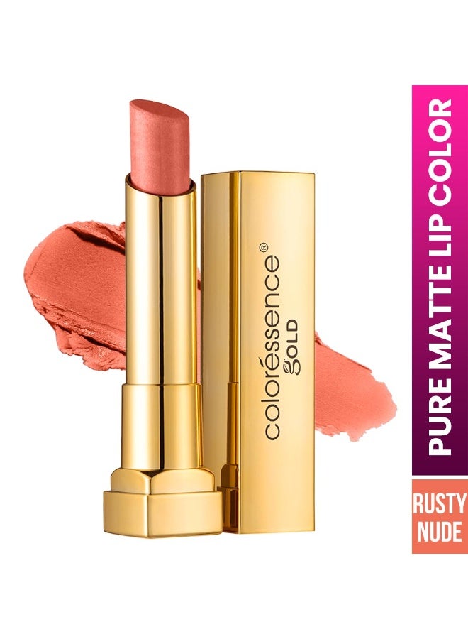 Coloressence Pure Matte Lipstick (Rusty Nude) | Long Lasting | Highly Pigmented | Rich  Matte Texture | Lightweight | Full Coverage - Image 2